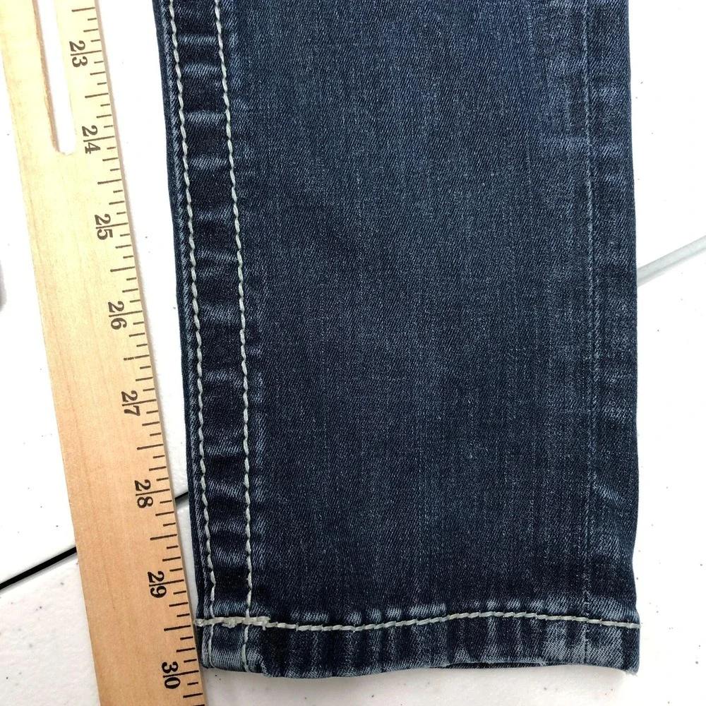 Miss Me Jeans Womens 27 Dark Wash Jegging Skinny Stretch Embellished Pockets Day - Picture 12 of 16